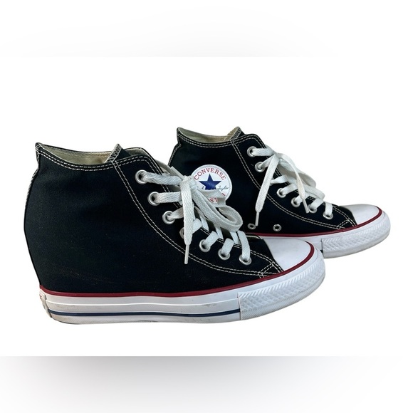 Converse Chuck Taylor All Star Hidden Heel Wedge, Women’s, Black/White, 8.5 - Picture 7 of 11